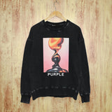 Purple Brand Distressed Sweatshirt Retro Vintage Crew Neck Sweater
