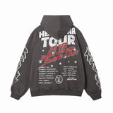 HS Hoodie retro flame graffiti print