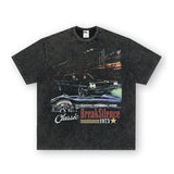 Vintage T-shirts printed short-sleeved t-shirts washed and old