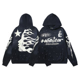 HS JacketsHS Hoodie & Pants Wash Old Vintage Men's and Women's Loose Casual Sweater Sweatpants