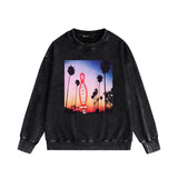 Purple Brand Distressed Sweatshirt Retro Vintage Crew Neck Sweater