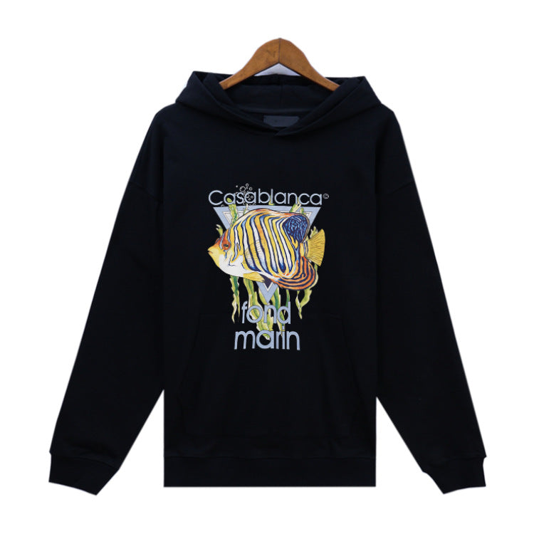 Casablanca Hoodie autumn/winter print hooded sweater for men and women