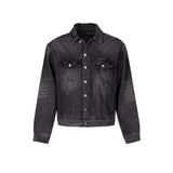 MIJKO Mens Jacket MIJKO Ripped Patch Mainstream Fashion Denim Jacket