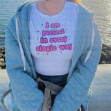 Vintage Y2g Shirts round Neck Printed Slim Fit Sexy T-shirt Women