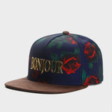 Trendy flat brimmed hat rose adjustable sun shade