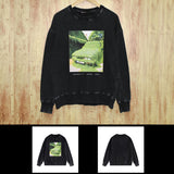 Purple Brand Distressed Sweatshirt Retro Vintage Crew Neck Sweater