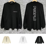 Purple Brand Long Sleeve T-Shirt Fashion Loose Long Sleeve Top
