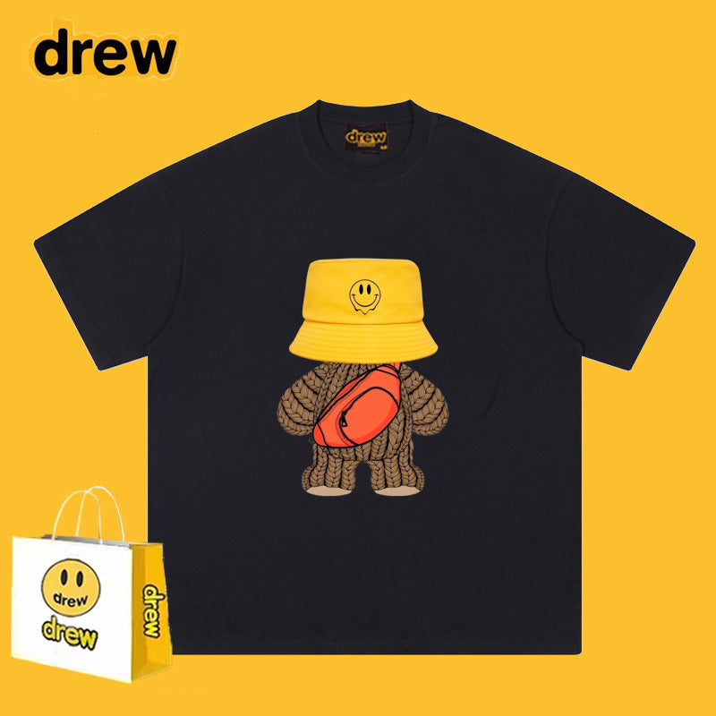 Drew T Shirts Teddy Bear Smiley Printed T-shirt