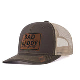Trendy flat brimmed hat leather label letter spring summer mesh hat sunshade