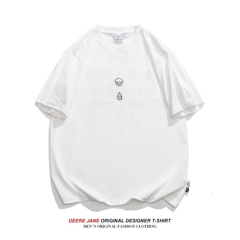 Men's T-shirt Summer Cotton Short Sleeve T-shirt Men's Loose Half-Sleeved Casual