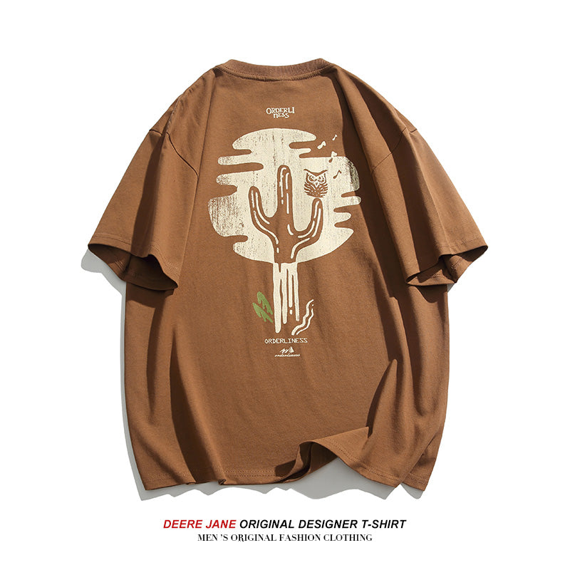 Men's T-Shirts Short-Sleeved T-shirt Men's Summer Loose All-Match Casual
