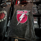 Pearl Jam T Shirts Doors Ramones Rock Washed Vintage Tank Top Cotton Sleeveless T-Shirt(Part1)