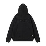 Amiri Hoodie AMI logo embroidered hooded sweater with holes