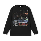 Vintage T-shirts printed short-sleeved t-shirts washed and old