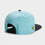 Trendy flat brimmed hat cartoon pattern