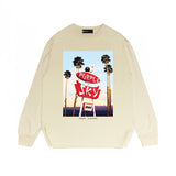 Purple Brand Long Sleeve T-Shirt Fashion Loose Long Sleeve Top
