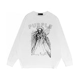 Purple Brand Long Sleeve T-Shirt Fashion Loose Long Sleeve Top