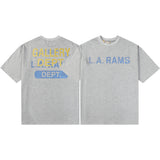 Gallery Dept T-Shirt Hand Painted Ink Splashing Alphabet Washed Retro Short Sleeve T-Shirt