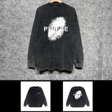 Purple Brand Distressed Long Sleeve Shirt Fashion Distressed Loose Long-sleeved Top