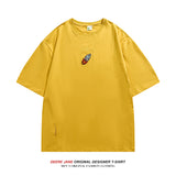 Men's T-Shirts Summer Short-Sleeved T-shirt Men's Loose All-Match White Casual