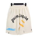 Palm Angle Shorts Palm Angels Hole Casual Shorts Men's and Women's Beach Sports Shorts