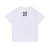 Off White T Shirts OW Madonna Oil Pattern Crew Neck Short Sleeves