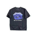 Men Vintage T-Shirts vintage Washing water Old Thunder Seat Short Sleeve High Street Loose