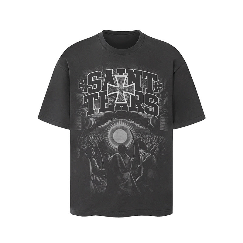 Men Vintage T-Shirts Saint Michael Tee Saint Tears