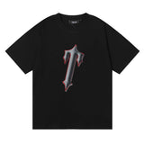 Trapstar T Shirts Trapstar Letter Print Loose Casual Short Sleeve T-Shirt
