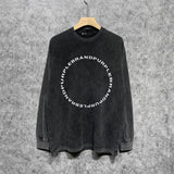 Purple Brand Distressed Long Sleeve Shirt Fashion Distressed Loose Long-sleeved Top