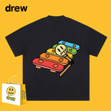 Drew T Shirts Short Sleeve round Neck T-shirt Men and Women Casual Loose