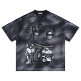 ERD T Shirts Spring and Summer Binding Portrait Destruction Distressed