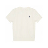 Ralph Lauren Knitted sweaters Ralph Lauren Knitted Short Sleeved Shirt RL Ralph Crew Neck Solid Color Pony Embroidery LOGO Knitted Short Sleeve