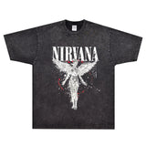 Rock Star T Shirt T-shirt Nirvana Band Rock American Style Loose Vintage Short Sleeve