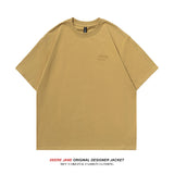 Men's T-Shirts Summer Short-Sleeved T-shirt Men's Loose All-Match Solid Color Casual