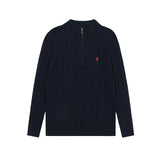 Ralph Lauren Knitted sweaters RL pony embroidered sweater half-height zip-up knitted sweater
