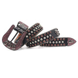Hip-hop punk rhinestone belt skull y2k punk style