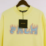 Palm Angle Sweatshirt Palm Angels Washed Flame Print Long Sleeve Crew Neck Sweater Men and Women
