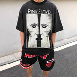 Mens Vintage T-Shirts vintage print Pink floyd wash water do old retro