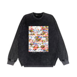 Purple Brand Distressed Long Sleeve Shirt Fashion Distressed Loose Long-sleeved Top