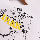 Denim Tears T Shirts D.T Kapok Full Printed Graffiti Printing Short Sleeve T-shirt