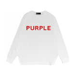 Purple Brand Long Sleeve T-Shirt Fashion Loose Long Sleeve Top