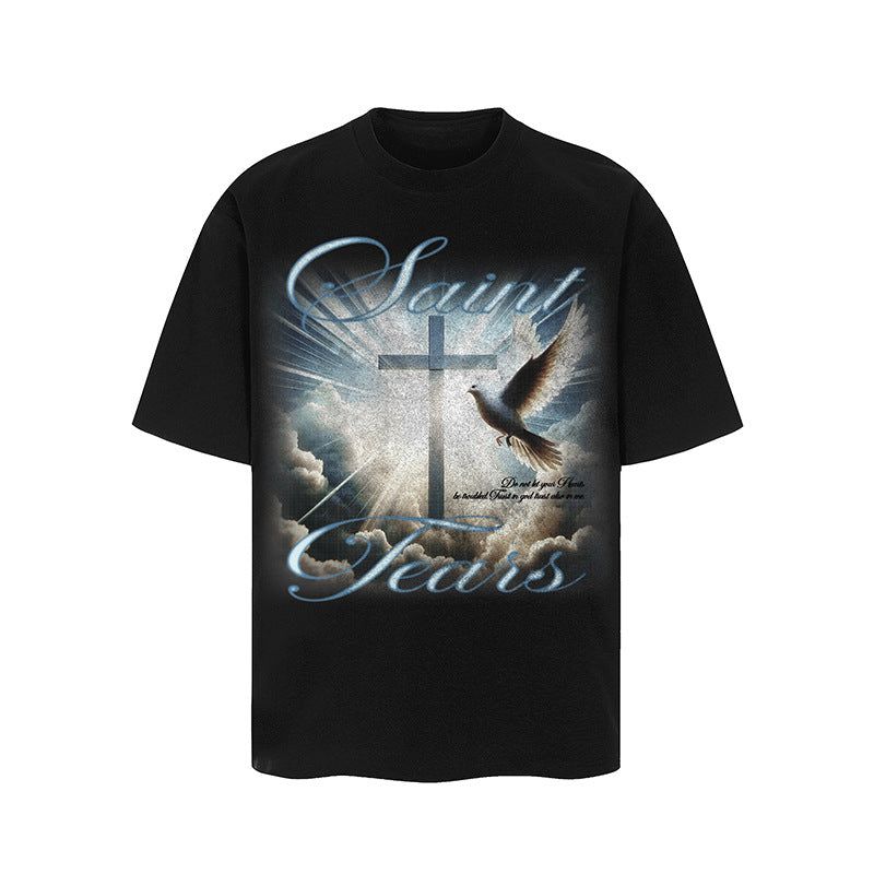 Men Vintage T-Shirts Saint Michael Tee Saint Tears