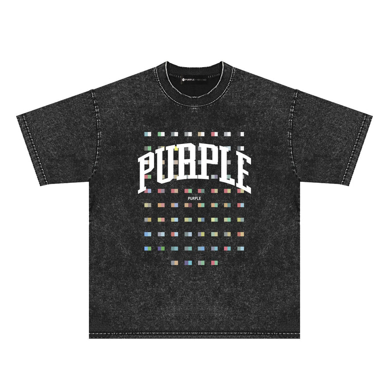 Purple Brand Distressed T Shirts Short Sleeve