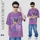Y2g Shirts for Boys Vintage T-shirt Hip Hop Loose Short Sleeve Men and Women