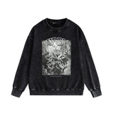 Purple Brand Distressed Sweatshirt Retro Vintage Crew Neck Sweater