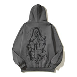 Hellstar Hoodie Halloween Demon Printing plus Velvet Hoodie