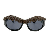 Trendy punk glasses drip plastic