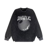 Purple Brand Distressed Long Sleeve Shirt Fashion Distressed Loose Long-sleeved Top