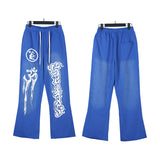 HS JacketsHS Hoodie & Pants Wash Old Vintage Men's and Women's Loose Casual Sweater Sweatpants